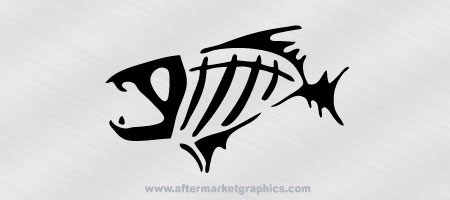 Skeleton Fish Decal